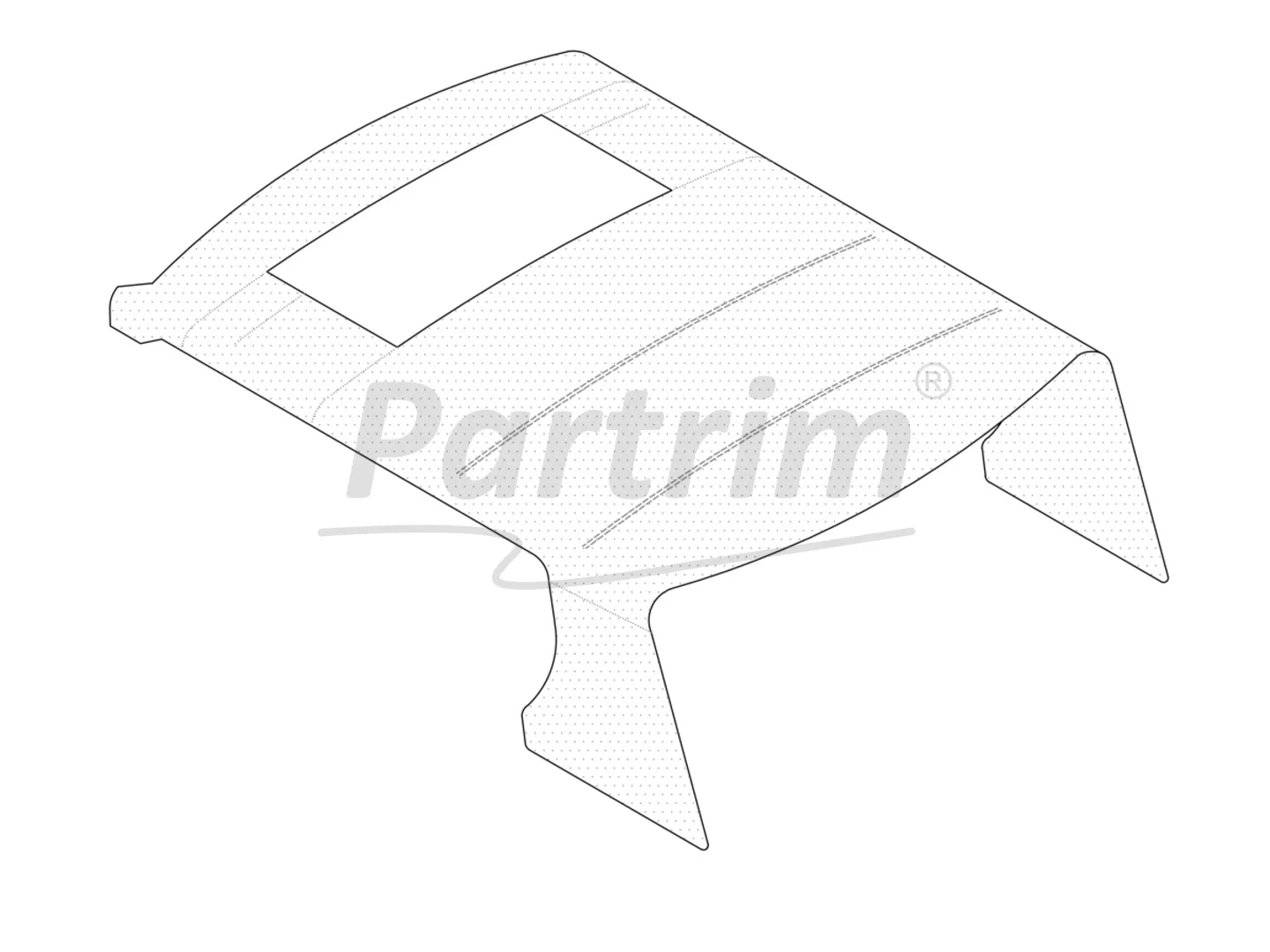 MERCEDES W108 HEADLINER WITH SUNROOF