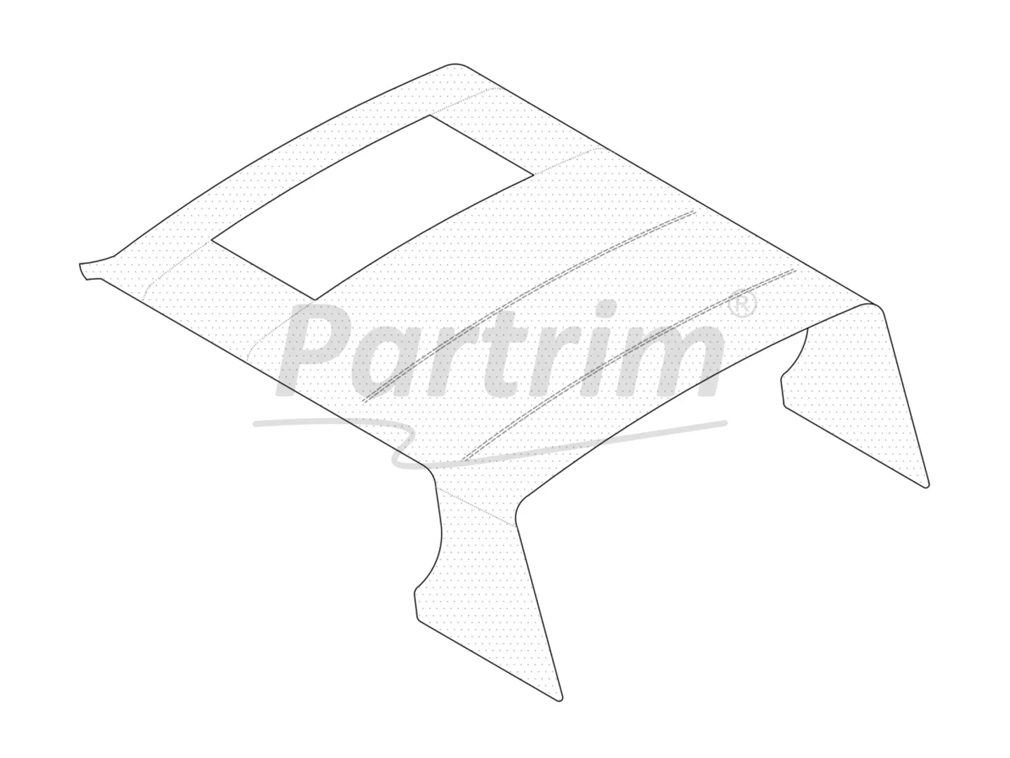 MERCEDES W114 COUPE HEADLINER WITH SUNROOF