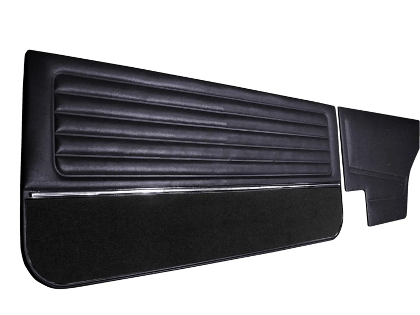 VW GOLF 1 COUPE 75-83 DOOR PANEL SET WITH NICKEL AND CARPET BLACK (Sample) 4 PCS