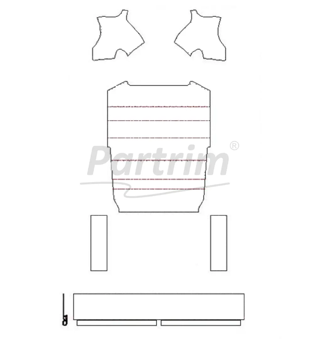 VW OLD BEETLE 1300 - 1303 HEADLINER UNPERFORATED BLACK