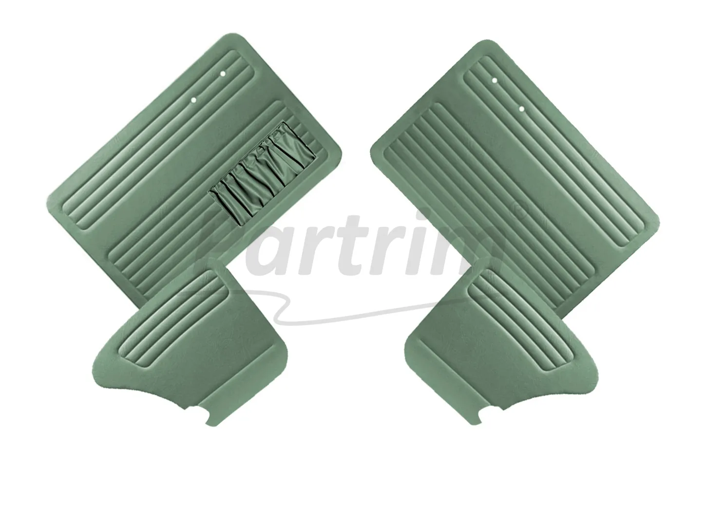 VW OLD BEETLE 1300 DOOR PANEL SET GREEN 1965 - 1966