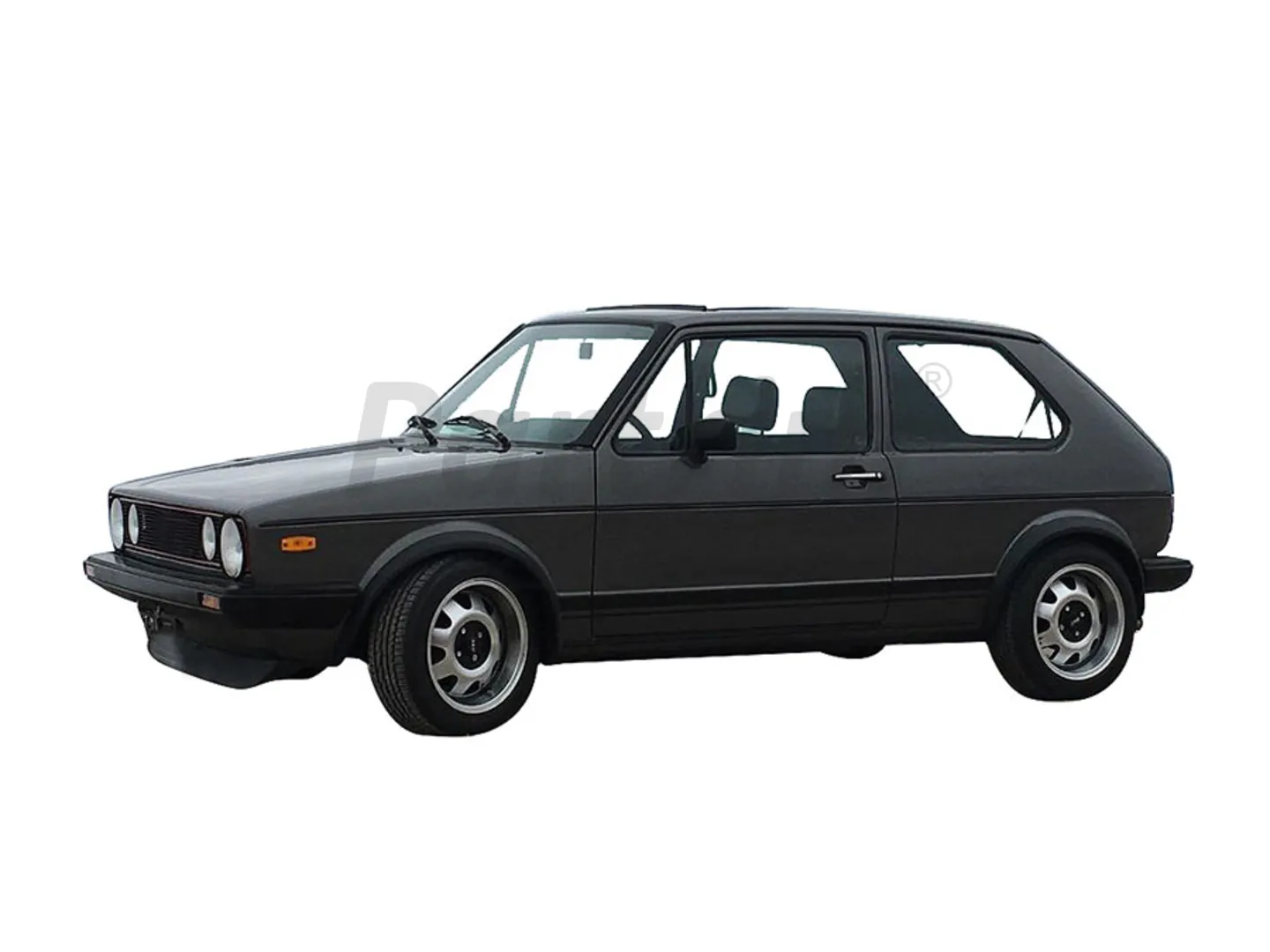 VW GOLF 1 COUPE HEADLINER WITH SUNROOF  - BLACK  -