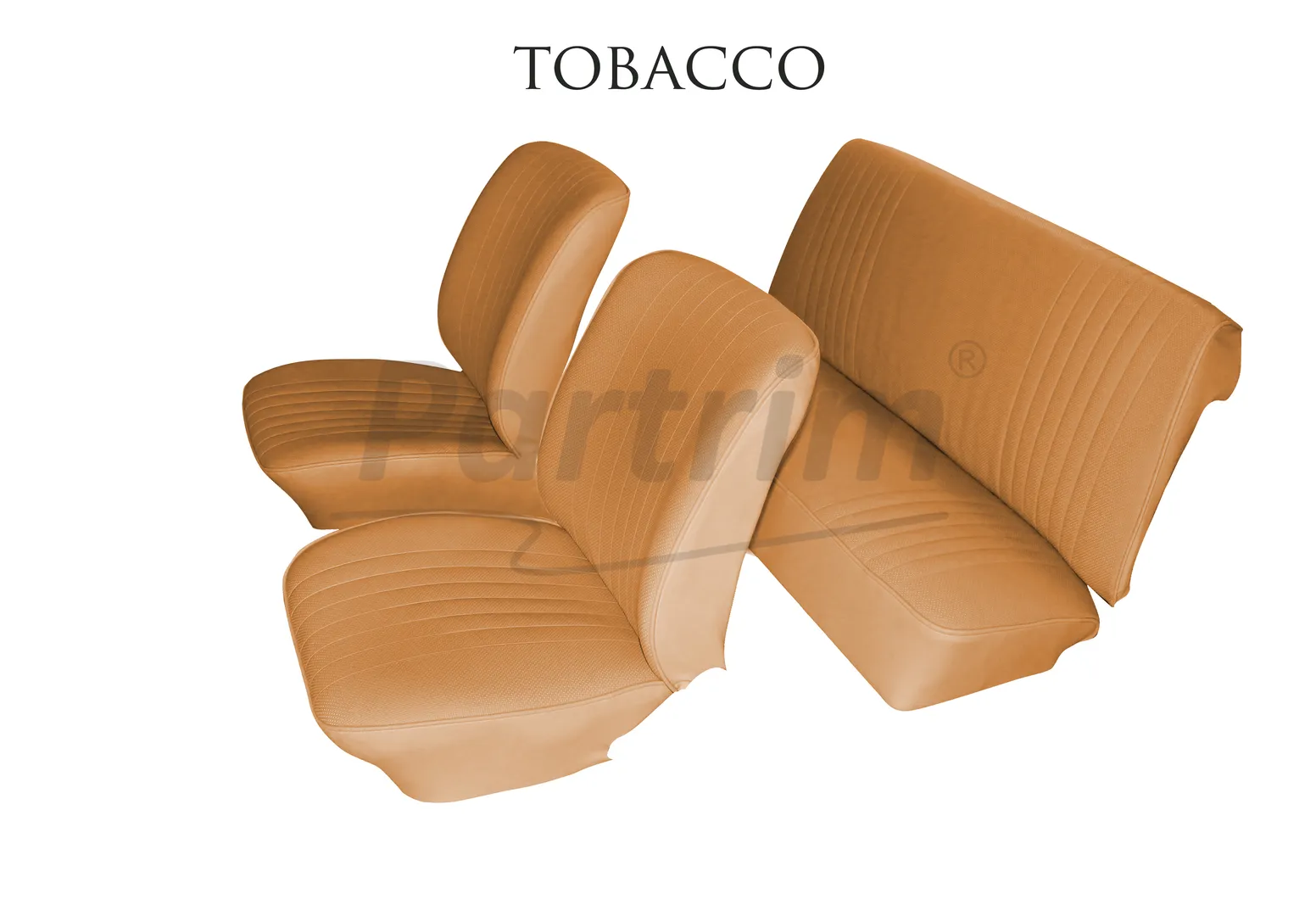 VW OLD BEETLE 1200 SEAT COVER SET 74-77 TOBACCO ( GOLF TYPE )