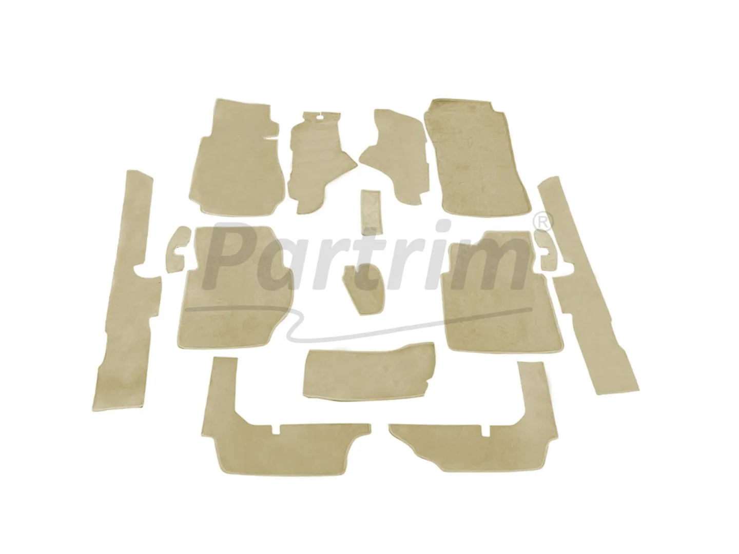 MERCEDES W123 FLOOR CARPET SET BEIGE