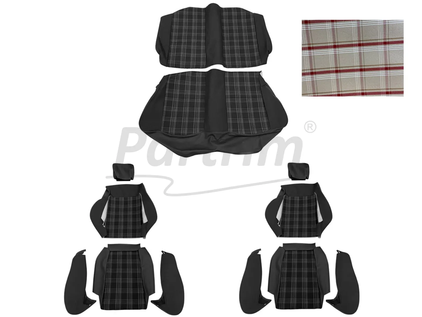 VW GOLF MK1 COUPE 75-83 SEAT COVER BEIGE LINE