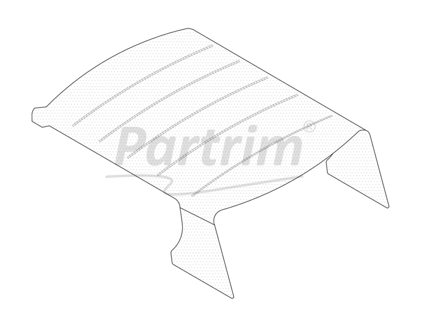 MERCEDES W110 HEADLINER SILK GREY