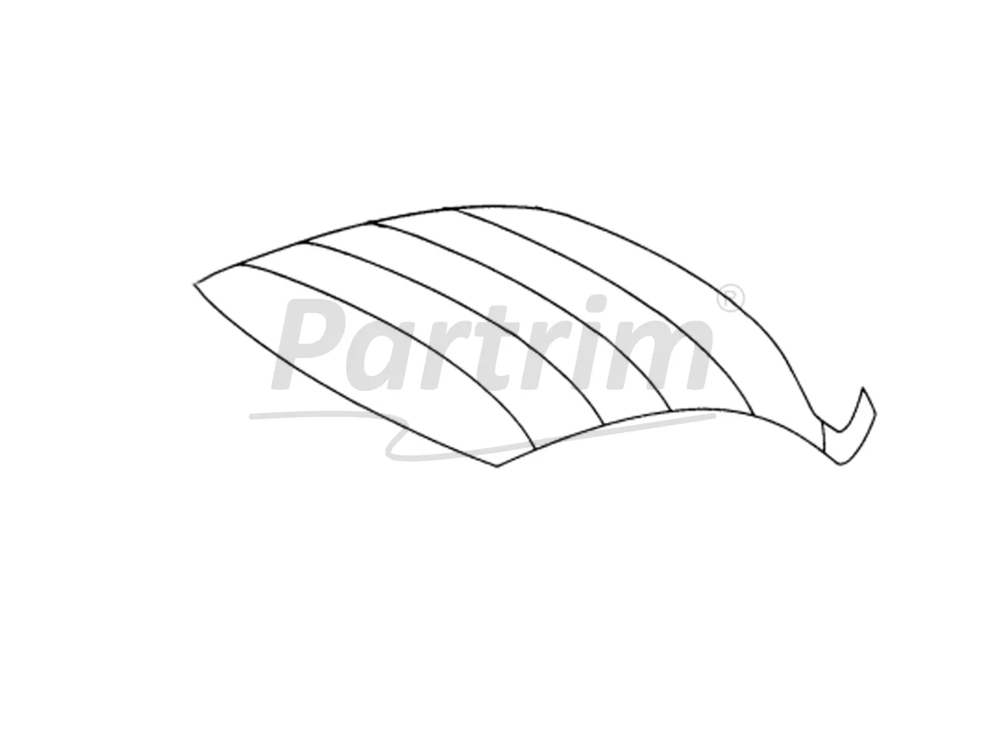 Porsche 356 A B C COUPE HEADLINER PERFORATED WHITE