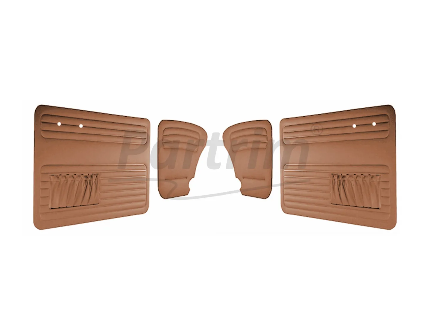 VW OLD BEETLE 1965 - 1966  DOOR PANEL SET BEIGE BOTH SIDES POCKET