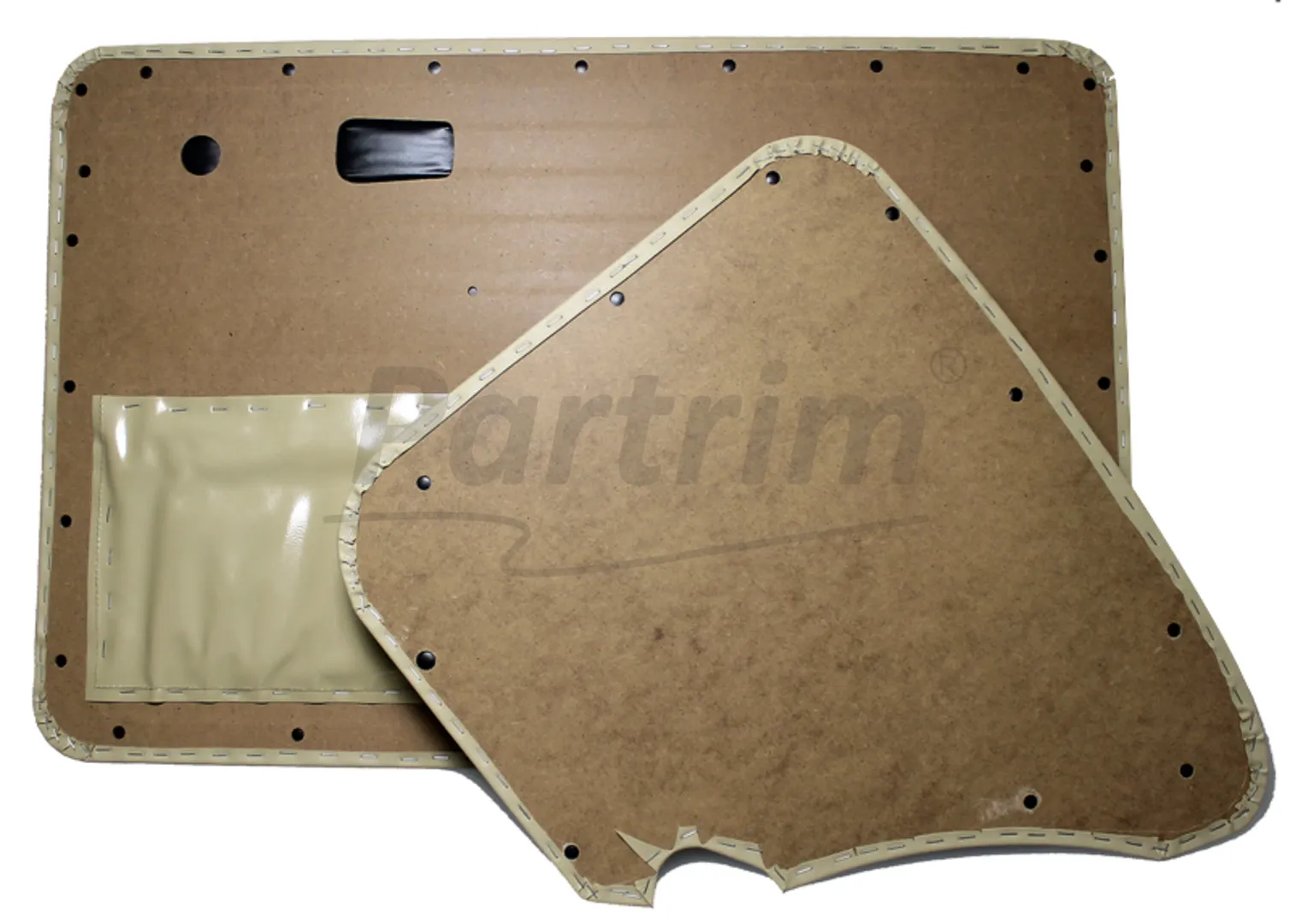 VW OLD BEETLE 1303 DOOR PANEL SET GREY 1967 - 1979