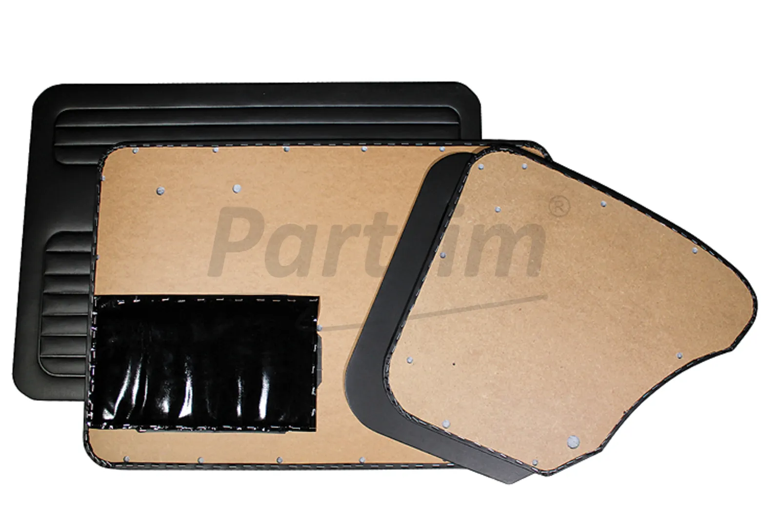 VW OLD BEETLE 1300 - 1303 CABRIO DOOR PANEL SET BLACK