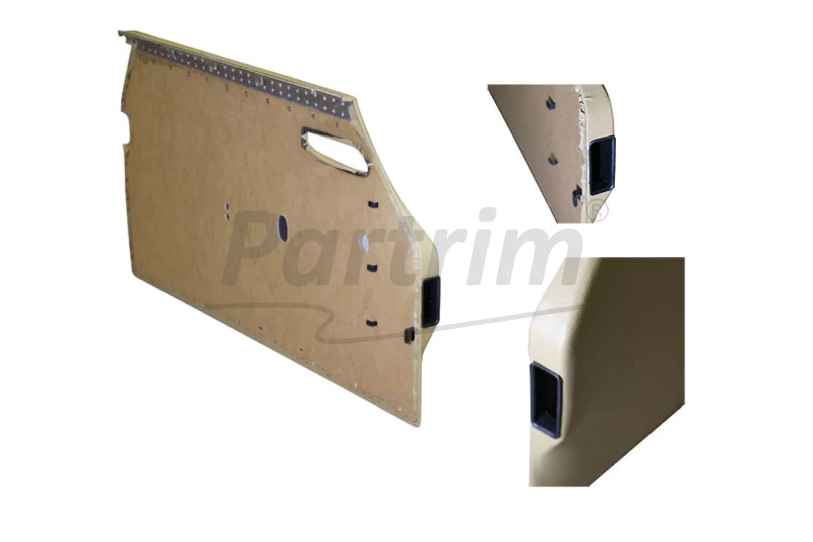 MERCEDES R107 DOOR PANEL SET CREAM 2 PCS