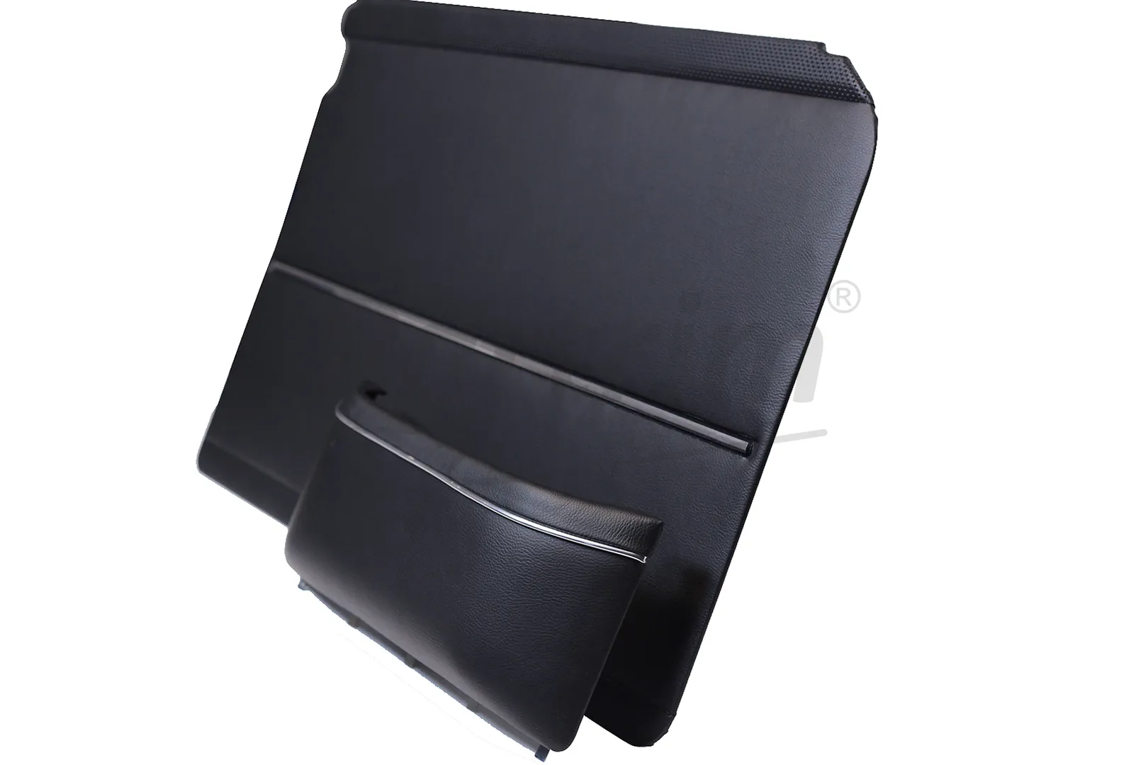 MERCEDES W109 LONG DOOR POCKET WITH NICKEL LEFT AND RIGHT BLACK
