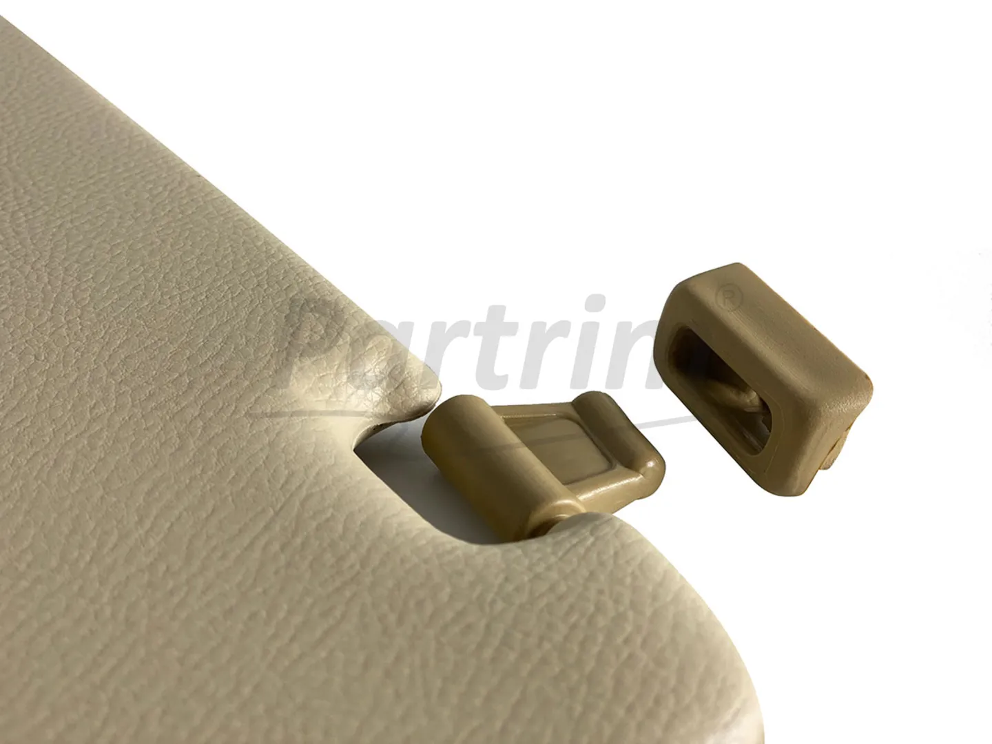 MERCEDES R107 CABRIO SUNVISOR CREAM  R-L