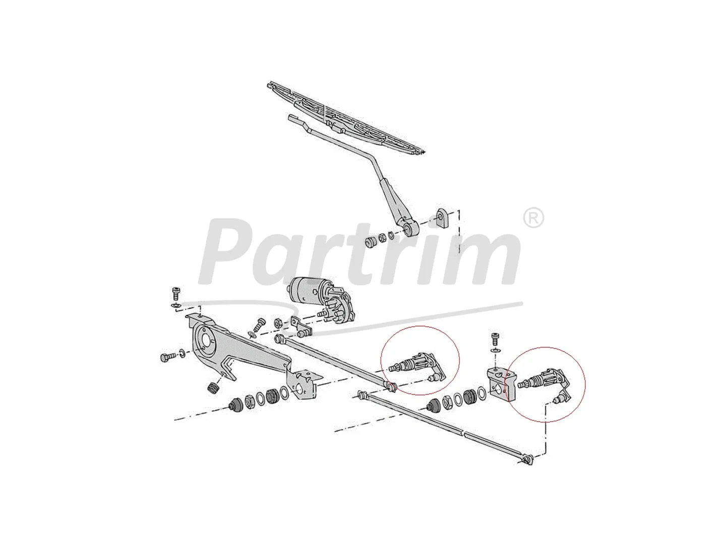 VW T3 T25 WIPER SHAFT LEFT