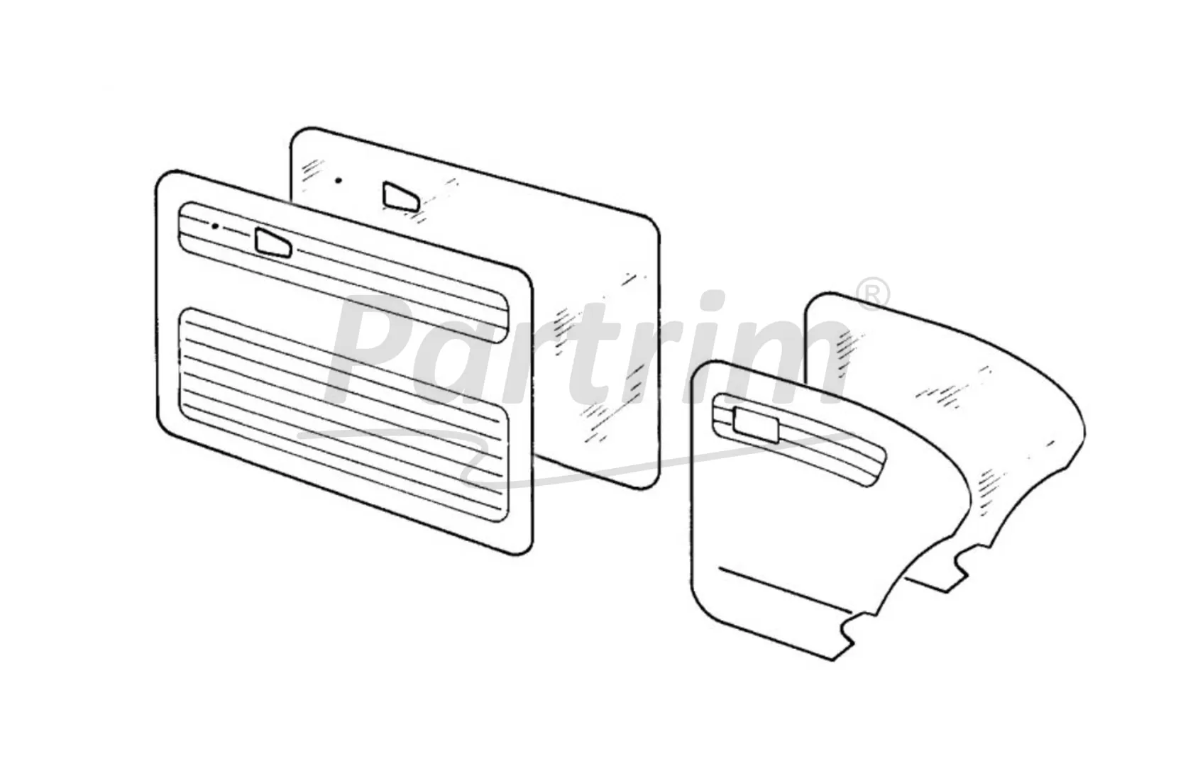 VW OLD BEETLE 1303 DOOR PANEL SET BURGUNDY 1967 - 1979
