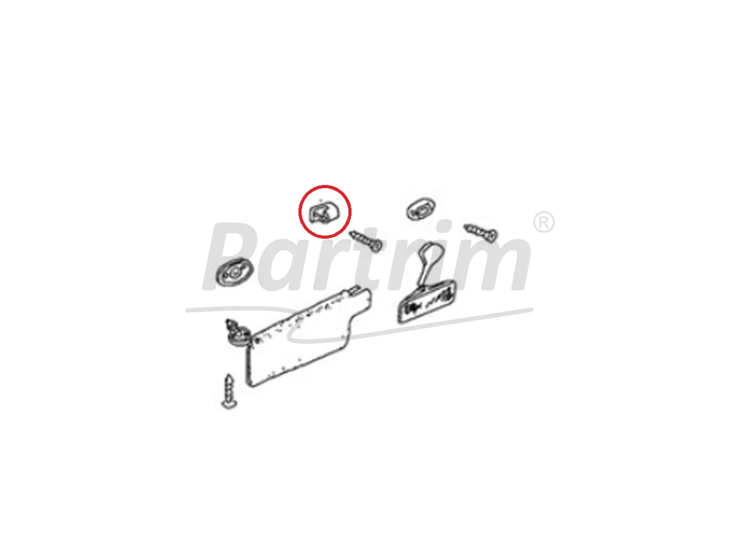 VW OLD BEETLE 1300-1303 SUN VISOR CLIPS WHITE SET  